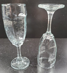 (2) Libbey Chivalry Clear Whiskey Sour Glasses Set Textured Rock Sharpe Stemware
