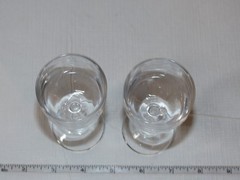 Crystal Sherry Glass Cordial shot Liquor 4 1/4″ X 1 7/8″ **set of 2** glasses