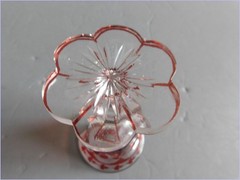 BIEDERMEIER? Bohemian Ruby and Clear Wine Glass