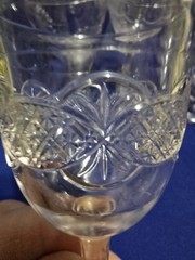 ANTIQUE RARE 1860S EAPG 6PC CORDIALS PURPLE TINT MCKEE,US GLASS