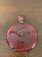 Engraved Crystal Flask from Saint Louis Model 2