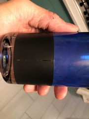 GEORGES BRIARD HIGHBALL GLASS COLOR BLOCK BLUE AND BLACK