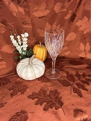 GORHAM CRYSTAL WINE GLASS “STAR BLOSSOM” DESIGN (1 Count) 8.5” Tall