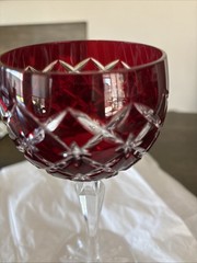 Crystal Arabella ONE Cut to Clear Hock Wine Glass 8 1/4” Red