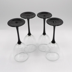 Domino Signature Black by Cristal D’Arques-Durand Claret Wine Glasses Set of 4