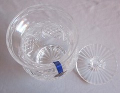Biscuit Barrel Tipperary Crystal Fan and Crisscross Design