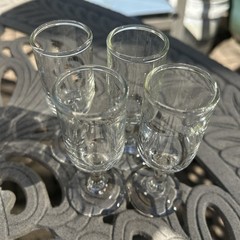 Vintage Libbey Glass~Mr. Pro Stemmed Mini Clear Cordial Glasses 1 Oz (Set of 4)