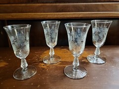 Libbey Rock Sharpe #3007-12 Cut Footed Juice Glass/Tumbler(s)