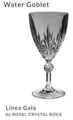 (1) Royal Crystal Rock RCR «LINEA GALA» Water Goblet 7 1/8″ Tuscany Italy EUC