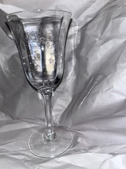 Lenox Crystal Castle Gardens Etched Champagne glass Perfect Set of 2