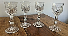 American Cut Crystal Eleanor Pattern, set of 12 Cordial glasses 4 3/4 tall