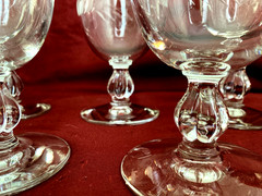 Libbey Glass Etched Wheat Water Goblets Set of 6