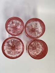 4 Vintage Tiffin Franciscan Cabaret Pink Lotus Footed Wine Water Ice Tea Sherbet