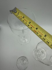 Baccarat Montaigne Optic Crystal Stemware Set 5 Pc France Signed Goblets Glass