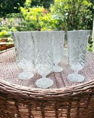Fifth Avenue Portico Set of 4 Iced Tea Glasses 8” Tall Lead Crystal 16 Oz