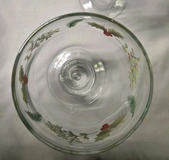 6 Holly Berry Iced Tea/Wine/Water Goblets Christmas Holiday 7″ x 3″ Festive #2