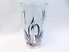 6 Vtg Hazel Atlas Swanky Swigs Farm Scene Wheat Harvest Drinking Glass Tumblers