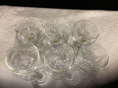 Set Of 6 Vintage Claudia Bohemia Crystal Champagne Coupes 200 ml. New In Box