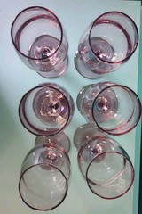 Vintage Libbey Premiere Plum Wine Glasses 6 Piece Set EXCELLENT