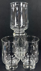 Aurora by Tuscany Crystal Solid Weighted Base Beer/Whisky 16 oz Glasses MCM
