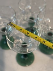 VINTAGE Libbey Set of 4 Cactus Margarita Glasses 16oz Green Stem Barware