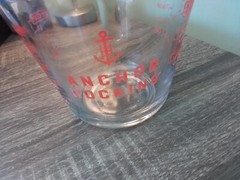 Anchor Hocking #1622 16 oz 2 Cup Glass Measuring Cup Red Lettering 500ml Vintage