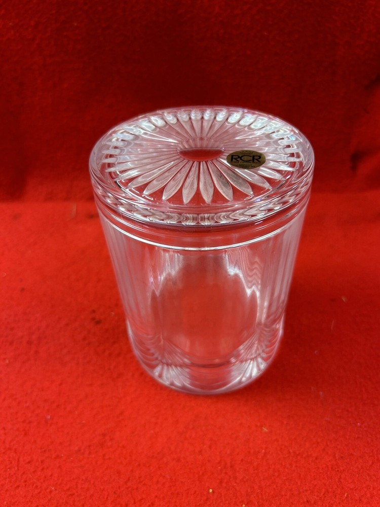 Royal Crystal Rock Canister Storage Jar With Lid Marked Chelsea