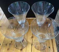 Bryce 798-1 Ice Tea Glass 6.5in Cut #1 on Stem #798 MCM Pittsburgh SET Of 4