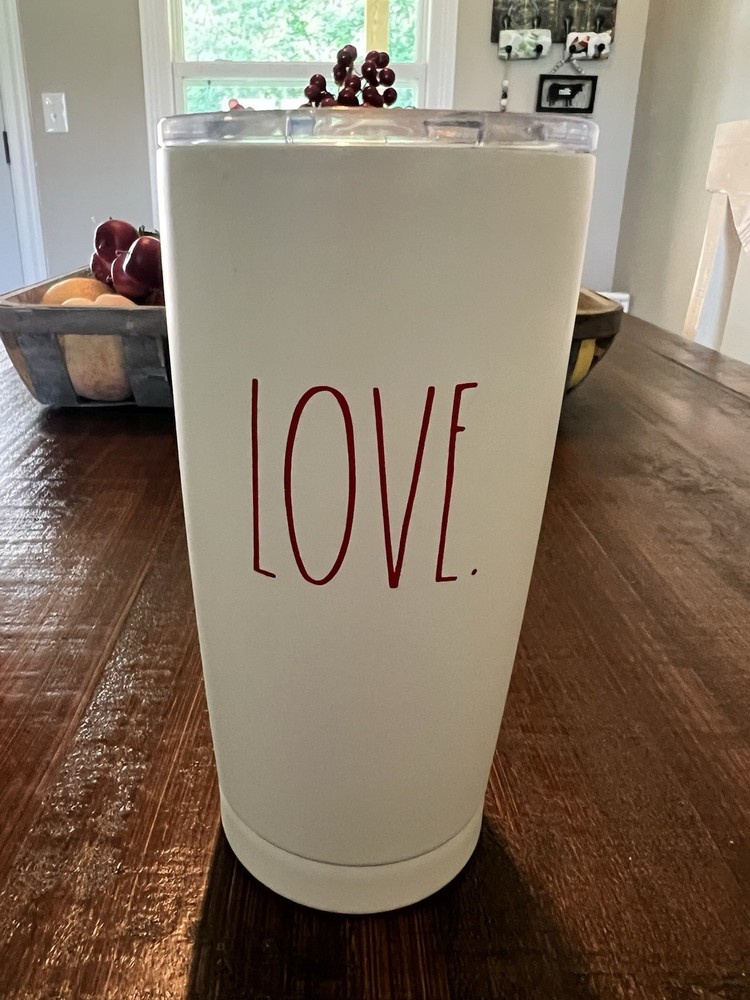 Rae Dunn LOVE Valentines Tumbler COFFEE 17oz Stainless Steel