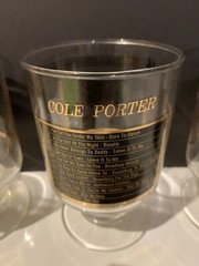 **RARE** 1959 Complete Set of 8 MCM Academy Award Winning Song Rocks Glasses