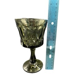 Vintage Noritake Perspective Smoky Olive Green Water Goblets Set of 4