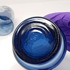 Libbey Mary Gregory Blue Glass Tumbler set of 4 10 fl oz girl boy dog vintage