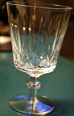 Vtg Set 7 EDINBURGH CRYSTAL ED130 Vertical Hand Cut Water Goblet Glasses SIGNED