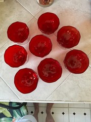 Seneca Driftwood Red Sherbert Glassware