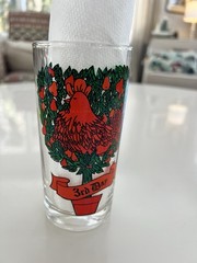 VTG 12 DAYS OF CHRISTMAS Three French Hens 3 3rd Day Indiana Glass REPLACEMENT
