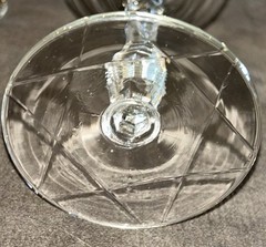 17 Libbey Rock Sharpe Glass Arctic Rose Etch Champagne Liquor Cocktail Glasses