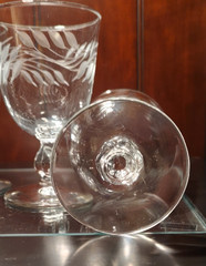 VTG Set of 4 Libbey Water Goblets Wheat Glasses (Stem 3003 Cut) Discontinued