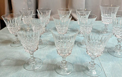 Tuileries Villandry Cristal d’ Argues- Durand (5) Water Goblets, (11) Wine Glass