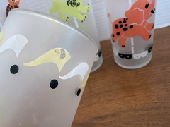 Vtg Libbey Animal Carousel Frosted Glasses Set of 9 Circus MCM Merry Go Round
