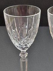 2 Orchestra by Oneida Cordial Glass 24% Lead Crystal Cut Multisided Stem 6″