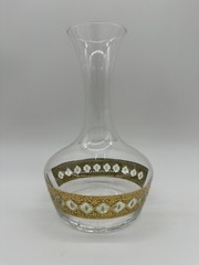 Vintage Culver 22k Gold Valencia Set Of 5 Wine Glasses And Carafe — VERY NICE