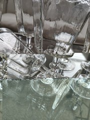 Set 7 Vintage Water Goblets 6. 75″