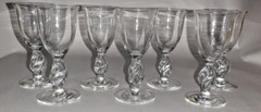 Vintage-Imperial Glass Ohio-TWIST CLEAR Pattern-3 5/8in Cordial Seven available