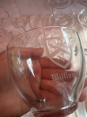 Vintage Set Of 30 Clear Booth Knight Logo Vintage Footed Wine Beverage Glasses