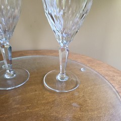 Majesty Water Wine Goblet Glass HUTSCHENREUTHER Crystal Cut Clear 6 7/8 » Set 2