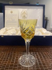 FABERGE Glasses Liqueur Zdorovye collection with authenticity signature