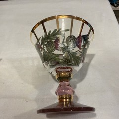MacKenzie Childs Thistle Circus Sherbert Sorbet Champagne Glasses Set of 2