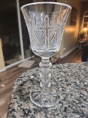 Large Galway Irish Crystal Wine Glass With Cross