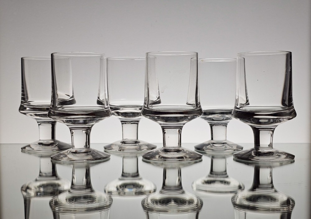 Tapio Wirkkala set of six shot glass «Marski» 1960s Iittala Finland