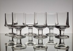Tapio Wirkkala set of six shot glass «Marski» 1960s Iittala Finland